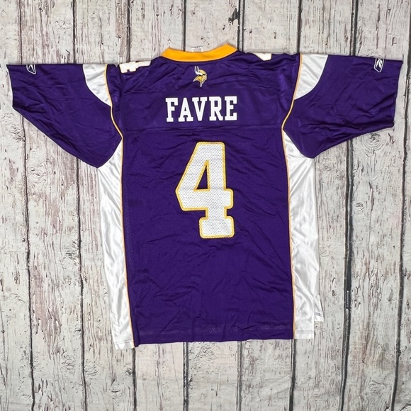 Brett Favre Minnesota Vikings Reebok NFL Football Sports Jersey - Picture 2 of 4